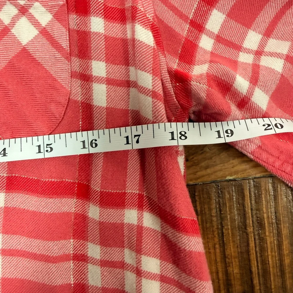 Tommy Bahama Red Plaid Button Front Shirt Long Sleeve Casual Women’s Top Coastal - Picture 7 of 8